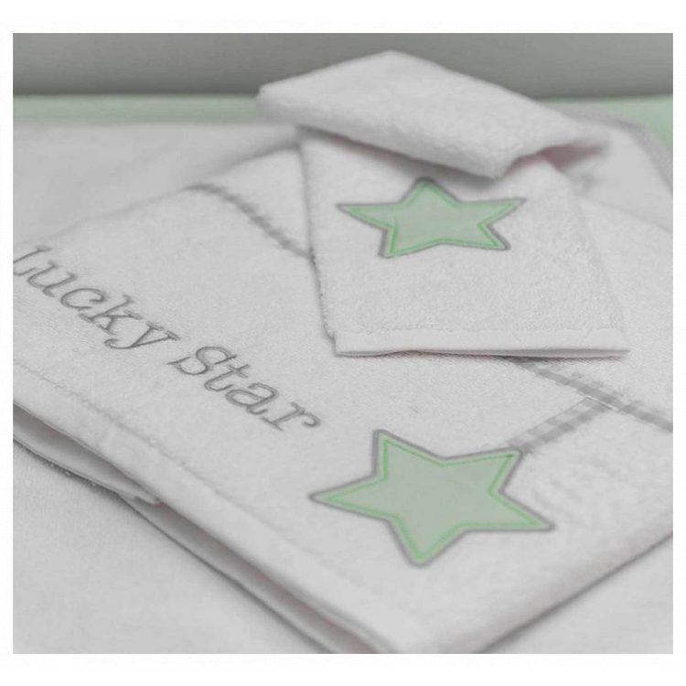 Πετσέτες σετ 2 τμχ Baby Oliver Lucky Star mint