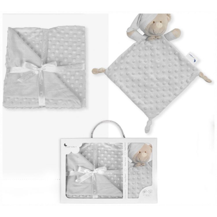 Κουβέρτα αγκαλιάς & Dou Dou Interbaby Bear, Grey PD 001G