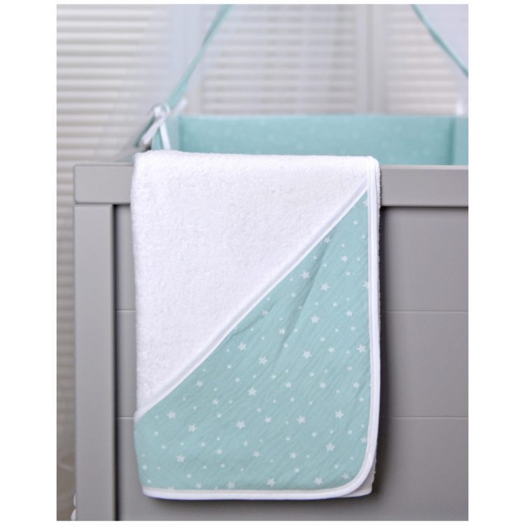 Μπουρνούζι κάπα Baby Oliver Muslin mint
