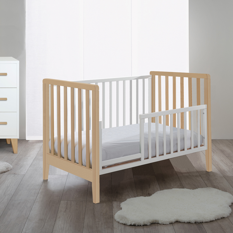 Βρεφικό Σετ Pali Win Bianco-Naturale με λίκνο, κρεβάτι, στρώματα και προστατευτικό κάγκελο