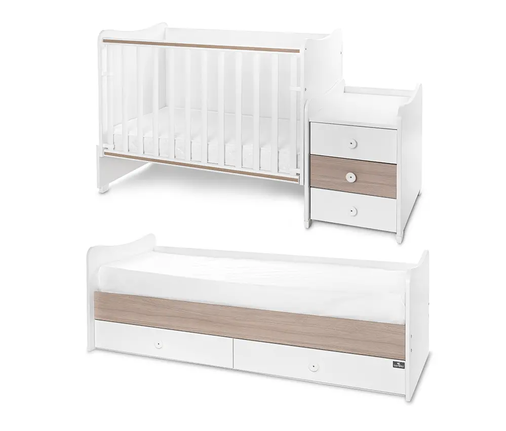 Κρεβάτι πολυμορφικό Lorelli Maxi Plus New White+Amber - Image 2