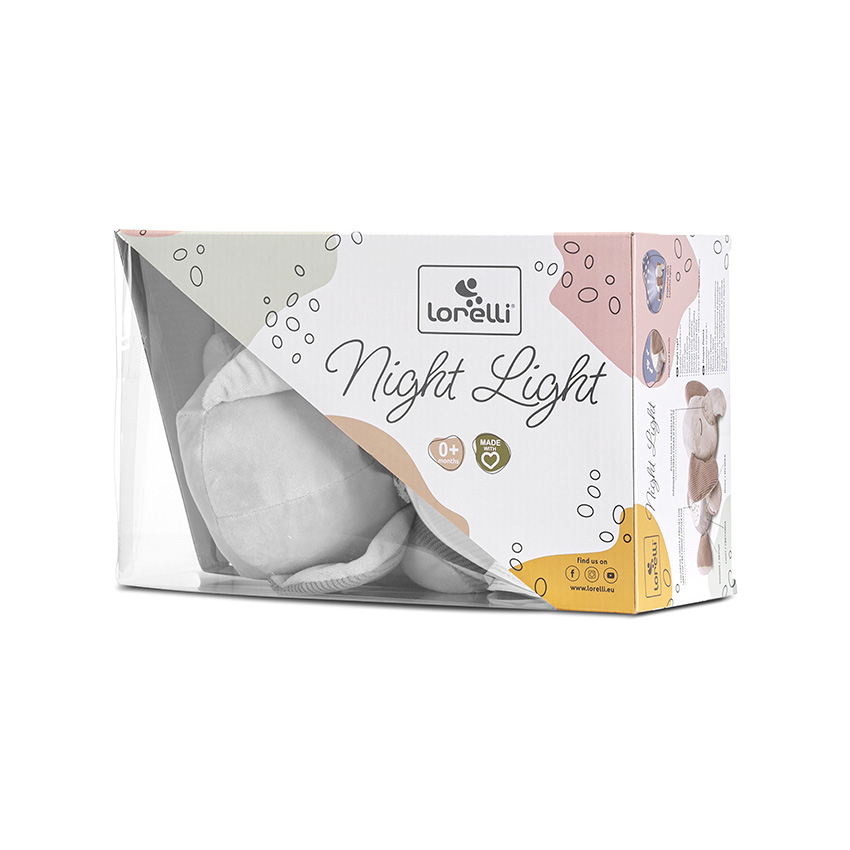 Μουσικό Φωτάκι νυκτός & Προτζέκτορας Lorelli Night Light Sleeping Elephant 10280140009 - Image 3