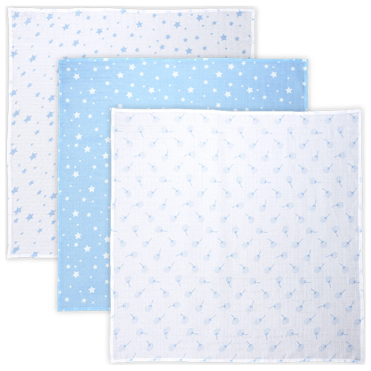 Πάνες μουσελίνας σετ 3 τμχ Lorelli Muslin Swaddle Trio Aquatic Mix 10340102304