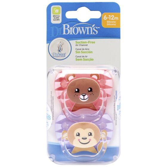 Πιπίλα σιλικόνης ορθοδοντική Dr.Brown's PreVent 6-12 μηνών (2 τεμ.) PV22014 - Image 2