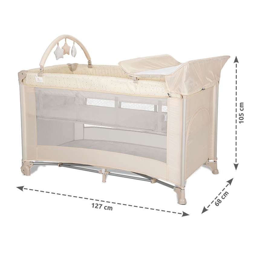 Παρκοκρέβατο Lorelli Torino 2 Layers Plus Fog Striped Elements 10080472212 - Image 14