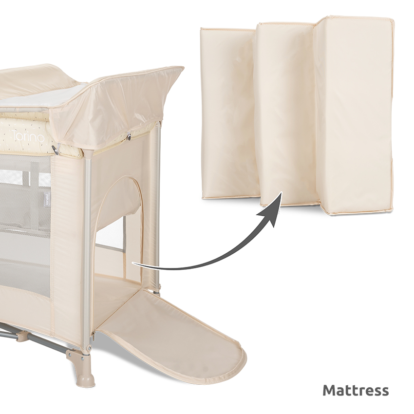 Παρκοκρέβατο Lorelli Torino 2 Layers Plus Fog Striped Elements 10080472212 - Image 8