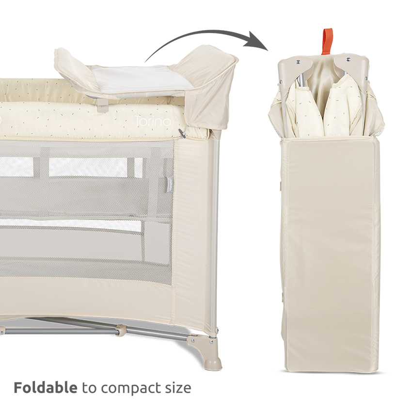 Παρκοκρέβατο Lorelli Torino 2 Layers Plus Fog Striped Elements 10080472212 - Image 10