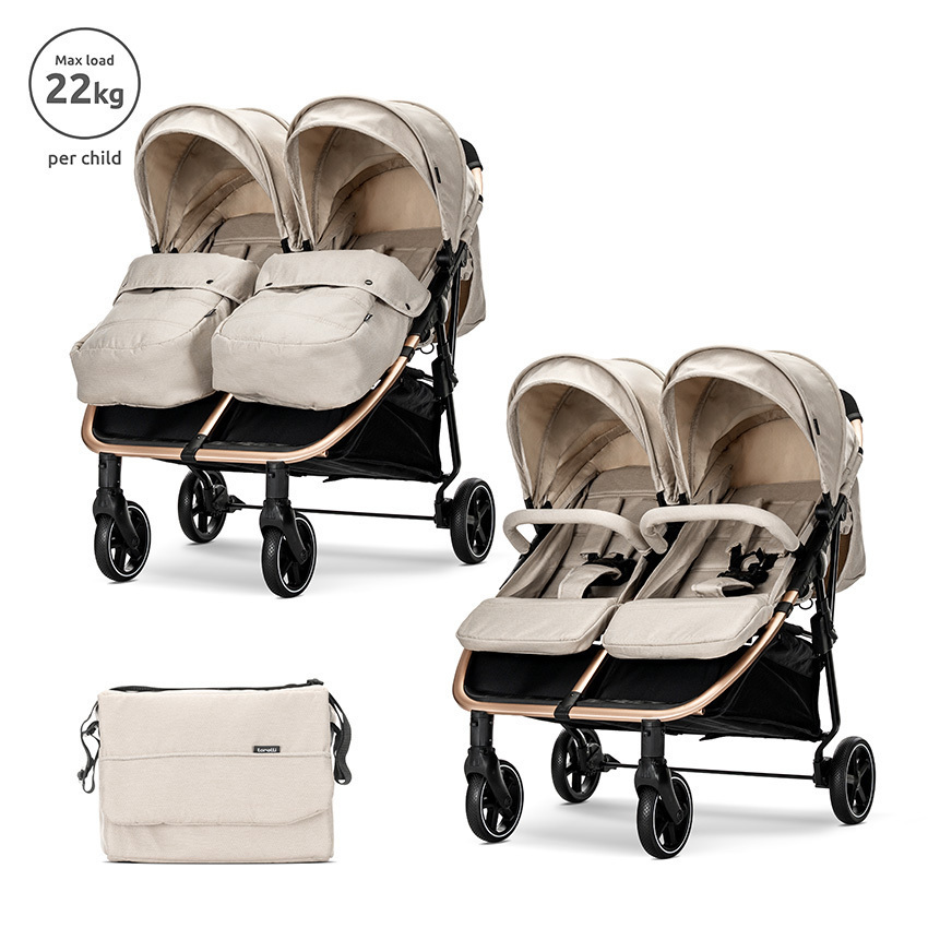 Καρότσι διδύμων Lorelli Duo Beige 10021542507