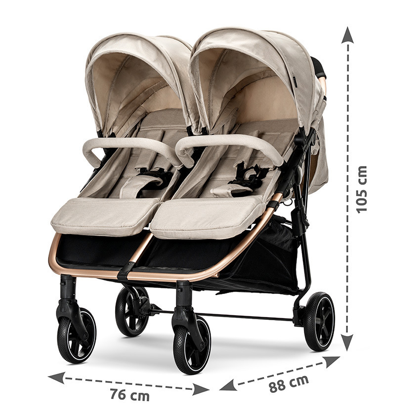 Καρότσι διδύμων Lorelli Duo Beige 10021542507 - Image 8