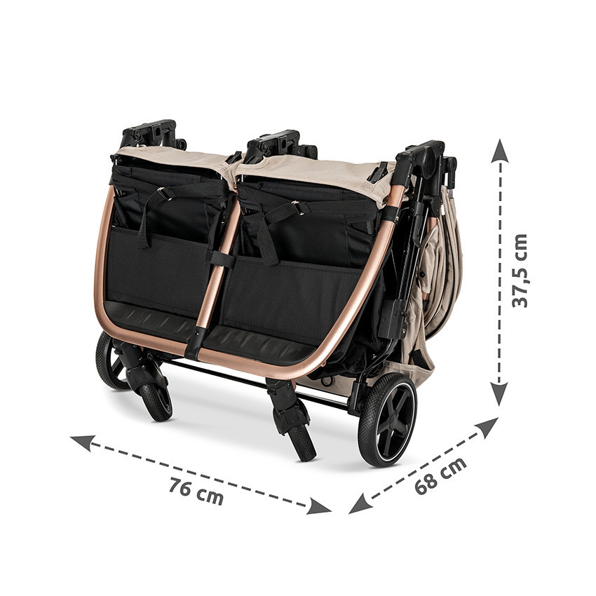 Καρότσι διδύμων Lorelli Duo Beige 10021542507 - Image 7