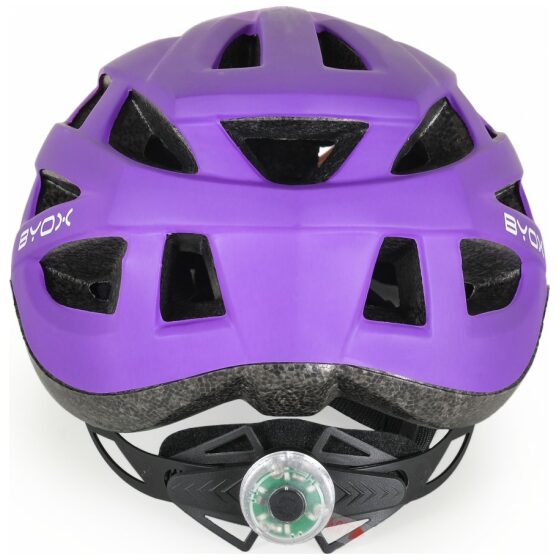 Παιδικό κράνος με φωτάκι Led Byox Y48 Purple 54-58cm - Image 2