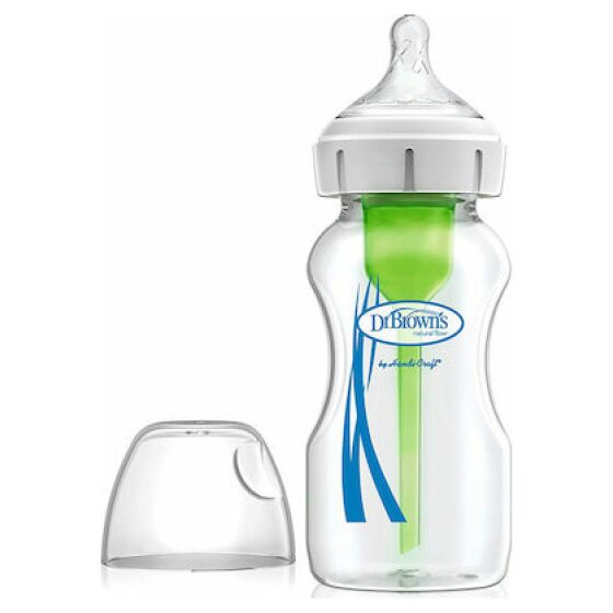 Μπιμπερό πλαστικό Dr.Brown’s Options+ με φαρδύ λαιμό 330ml