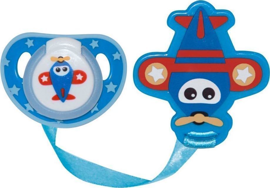 Πιπίλα με κλιπ Lorelli Blue Plane