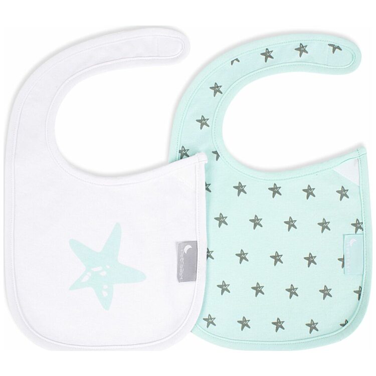 Σαλιάρα Interbaby σετ 2τμχ με velcro Estrella Verde