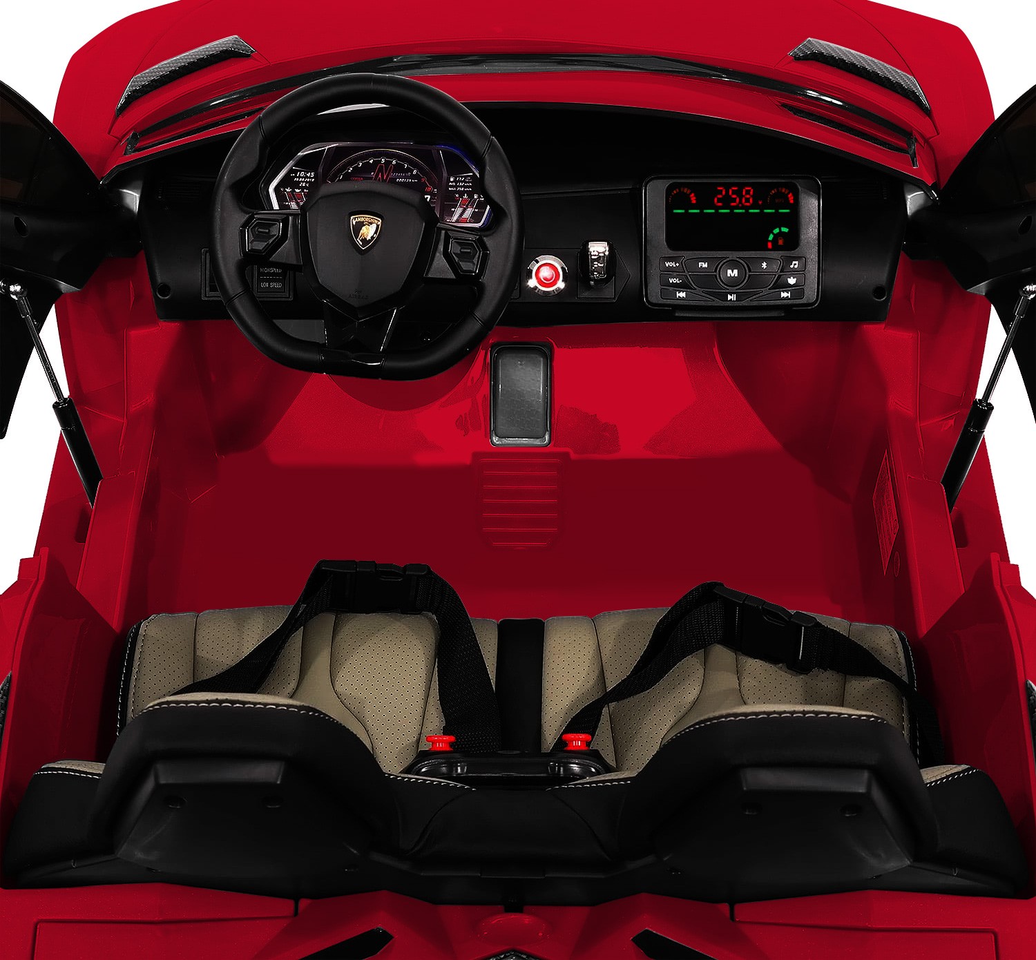 Ηλεκτροκίνητο παιδικό αυτοκίνητο Skorpion Lamborghini Aventador SVJ Original 24V Κόκκινο - 52460691 - Image 12