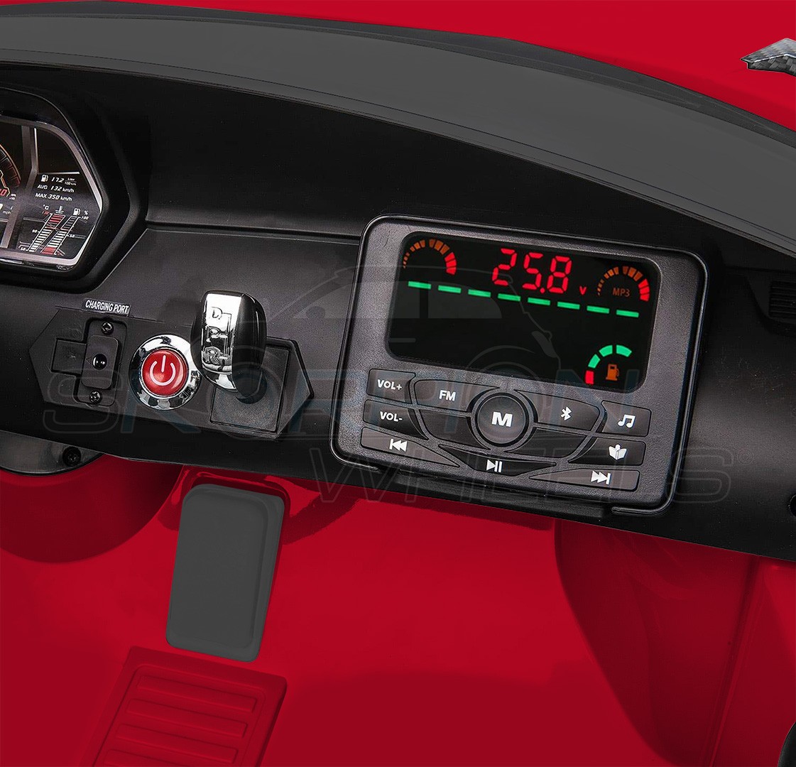 Ηλεκτροκίνητο παιδικό αυτοκίνητο Skorpion Lamborghini Aventador SVJ Original 24V Κόκκινο - 52460691 - Image 13