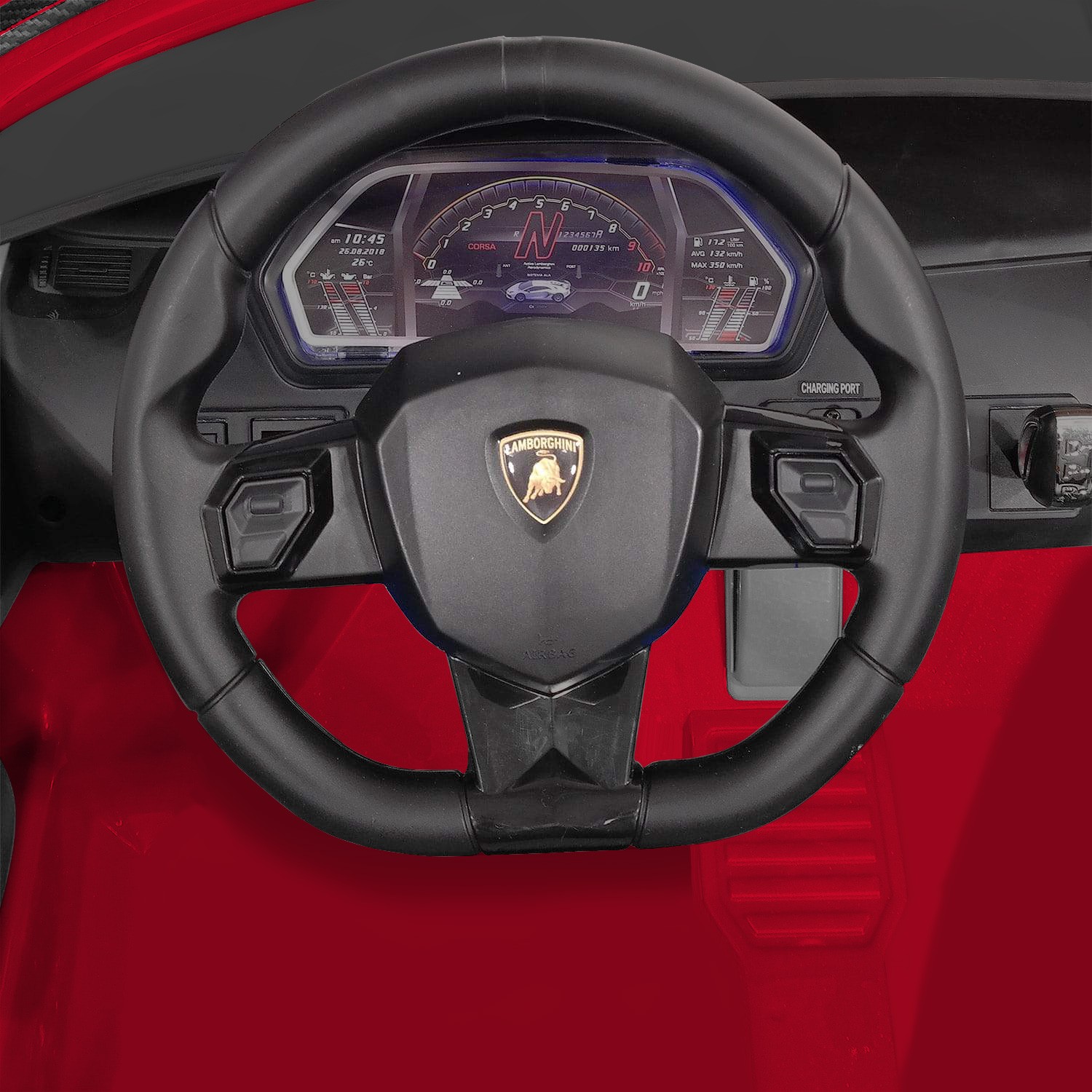 Ηλεκτροκίνητο παιδικό αυτοκίνητο Skorpion Lamborghini Aventador SVJ Original 24V Κόκκινο - 52460691 - Image 14