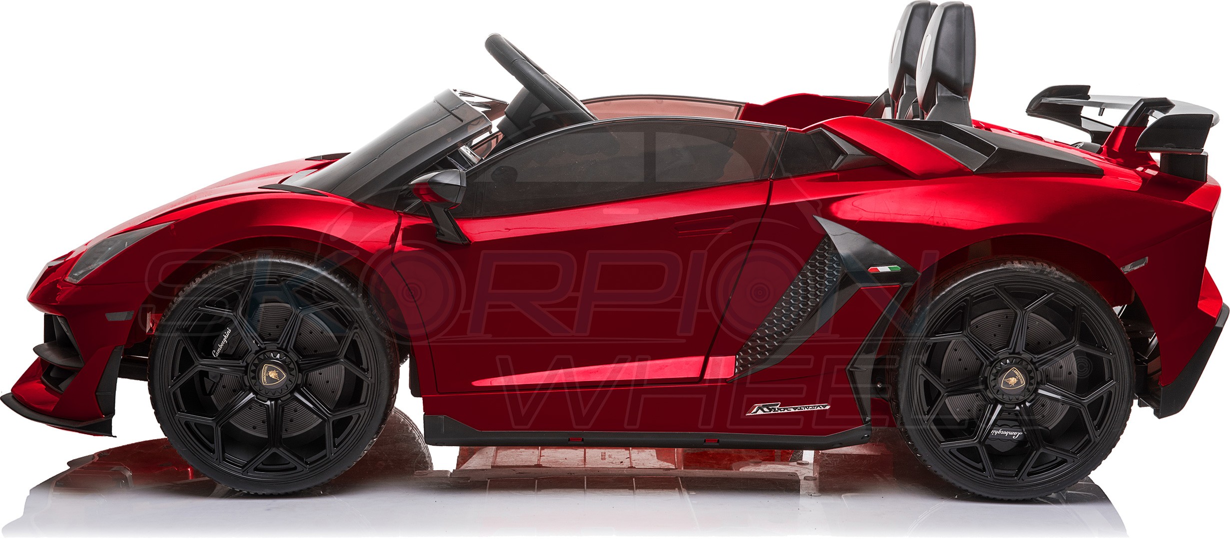 Ηλεκτροκίνητο παιδικό αυτοκίνητο Skorpion Lamborghini Aventador SVJ Original 24V Κόκκινο - 52460691 - Image 5