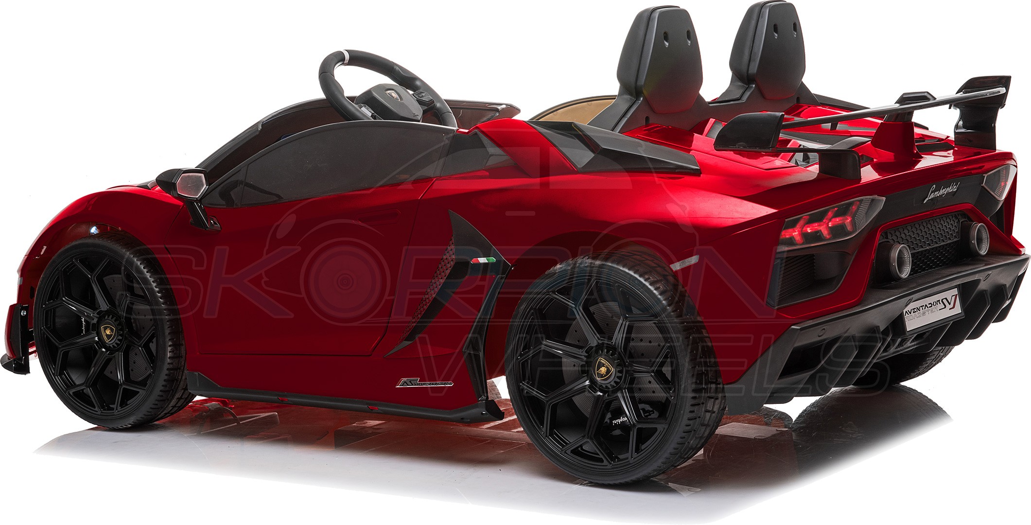 Ηλεκτροκίνητο παιδικό αυτοκίνητο Skorpion Lamborghini Aventador SVJ Original 24V Κόκκινο - 52460691 - Image 6