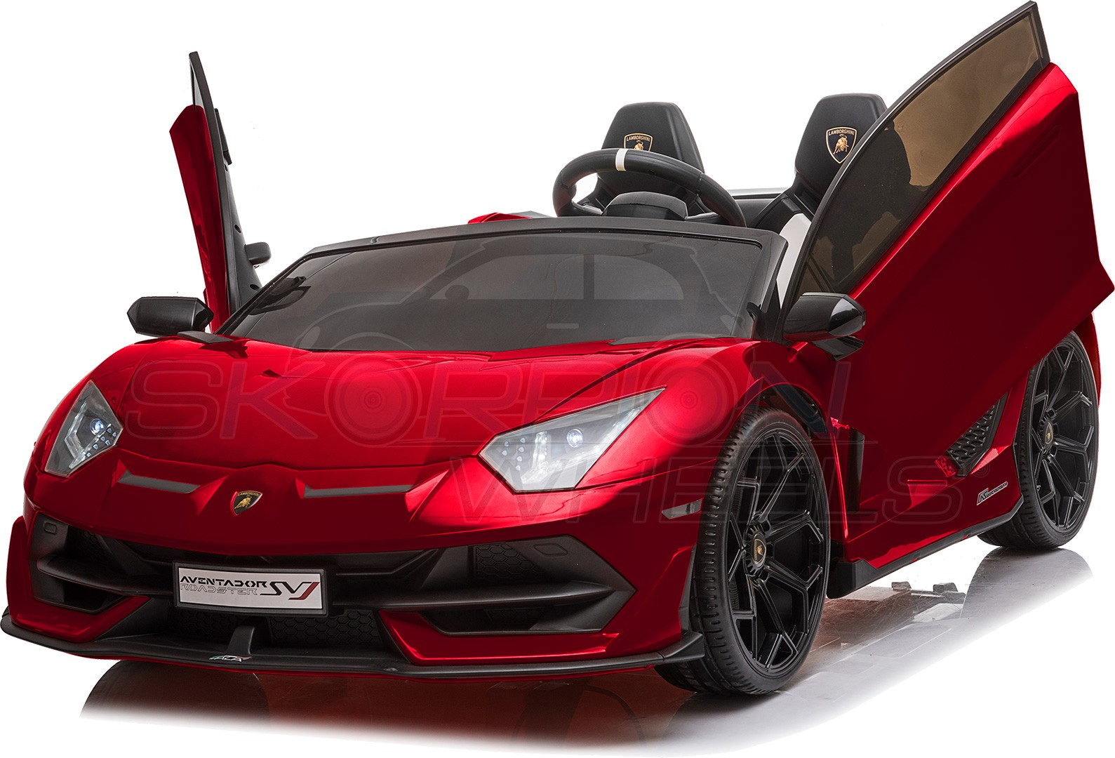 Ηλεκτροκίνητο παιδικό αυτοκίνητο Skorpion Lamborghini Aventador SVJ Original 24V Κόκκινο - 52460691 - Image 3