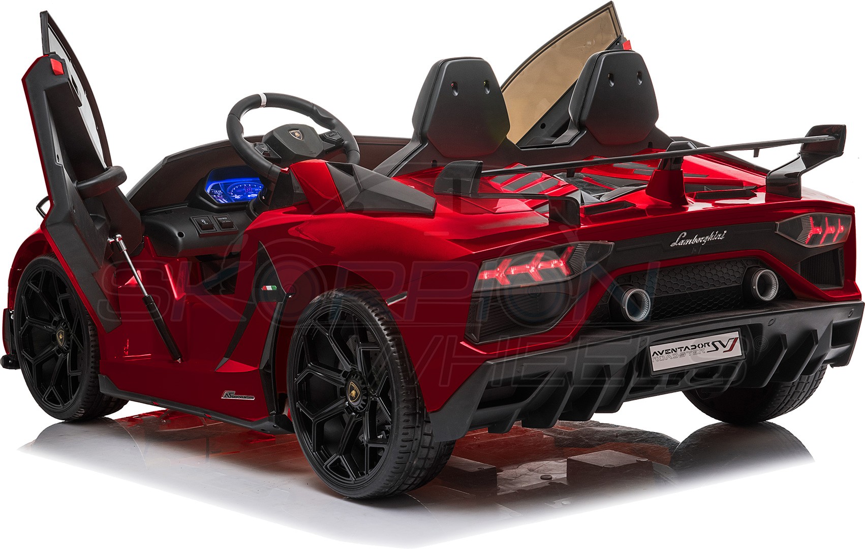 Ηλεκτροκίνητο παιδικό αυτοκίνητο Skorpion Lamborghini Aventador SVJ Original 24V Κόκκινο - 52460691 - Image 8