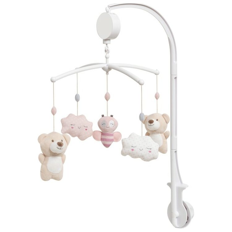 Μουσικό περιστρεφόμενο παιχνίδι κρεβατιού Interbaby Bear Pink