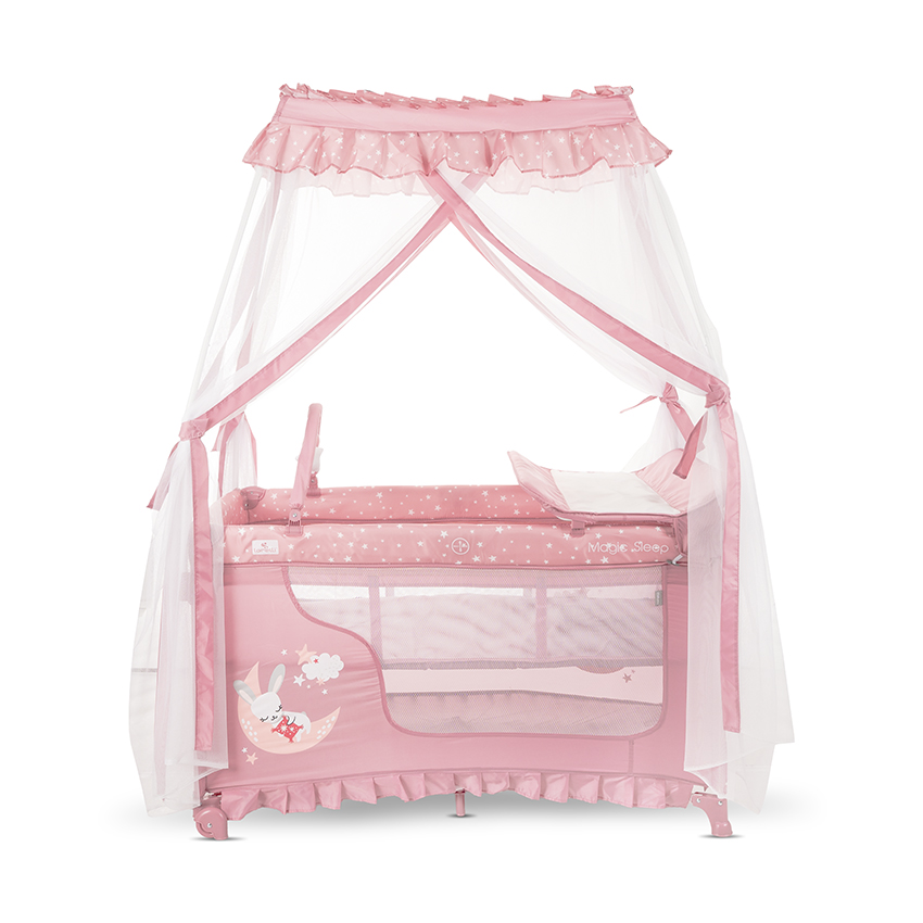 Παρκοκρέβατο Lorelli Magic Sleep 2 Layers Pink 10080482606 - Image 3