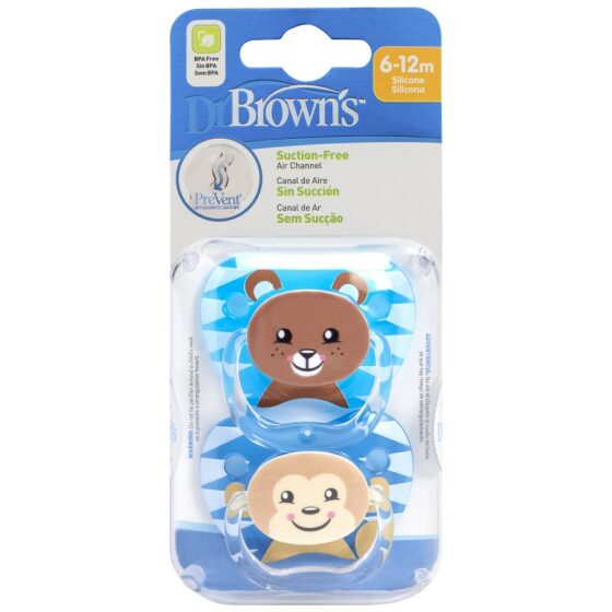 Πιπίλα σιλικόνης ορθοδοντική Dr.Brown's PreVent 6-18 μηνών (2 τεμ.) PV22015 - Image 2