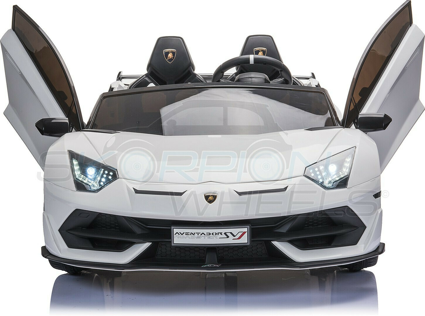Ηλεκτροκίνητο παιδικό αυτοκίνητο Skorpion Lamborghini Aventador SVJ Original 12V Λευκό - 5246069 - Image 2