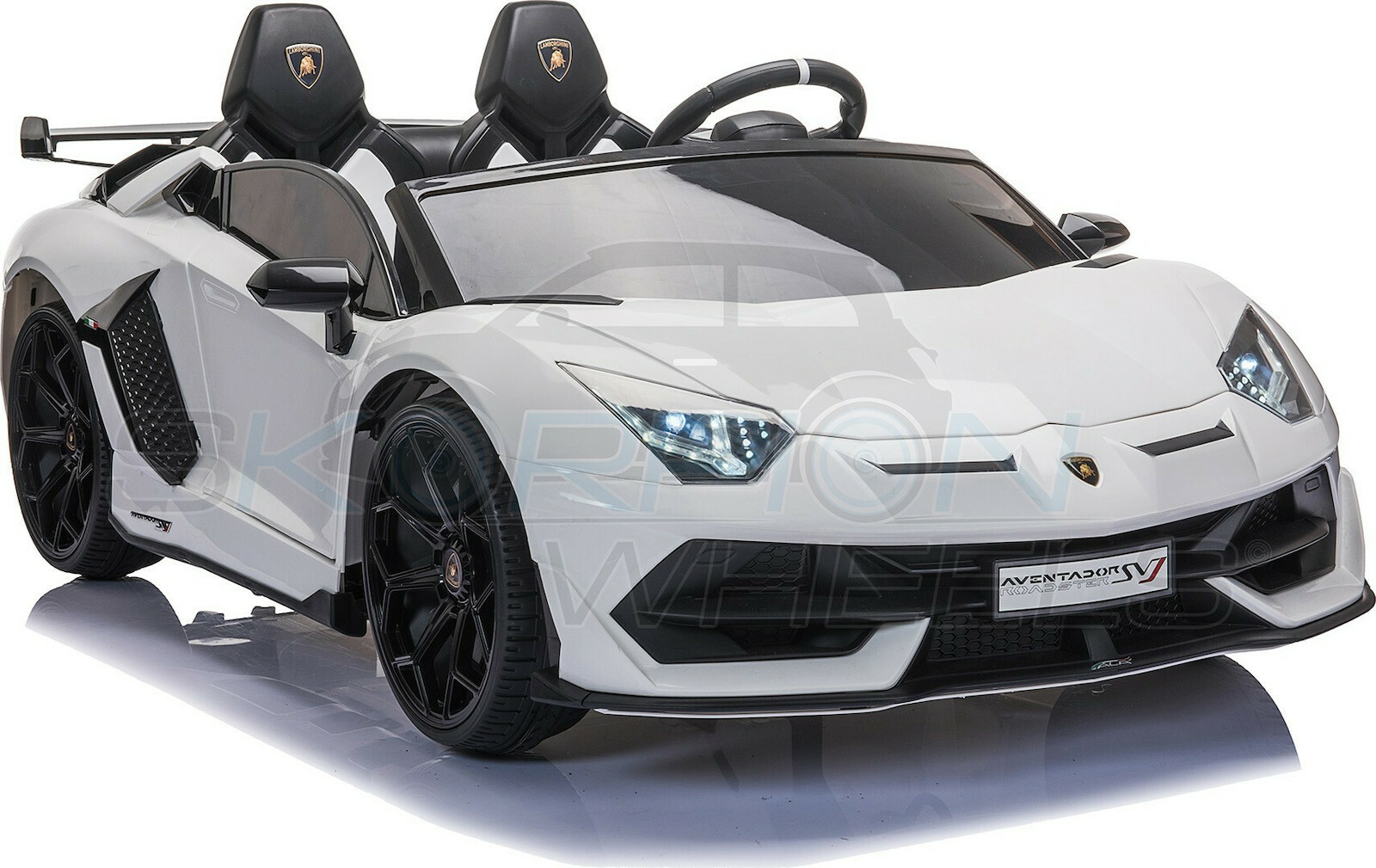 Ηλεκτροκίνητο παιδικό αυτοκίνητο Skorpion Lamborghini Aventador SVJ Original 12V Λευκό - 5246069 - Image 5