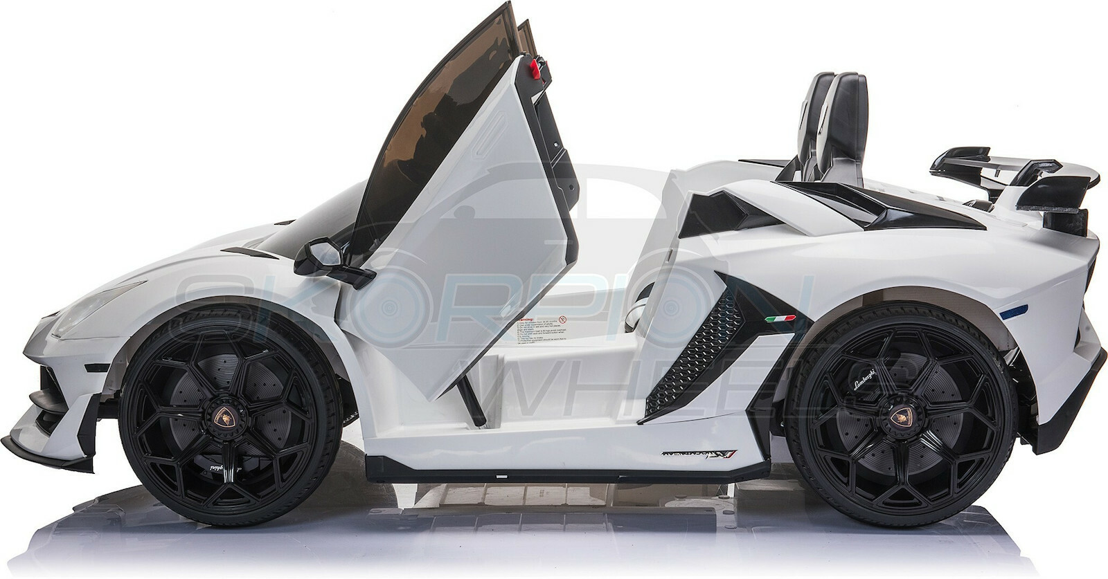 Ηλεκτροκίνητο παιδικό αυτοκίνητο Skorpion Lamborghini Aventador SVJ Original 12V Λευκό - 5246069 - Image 4