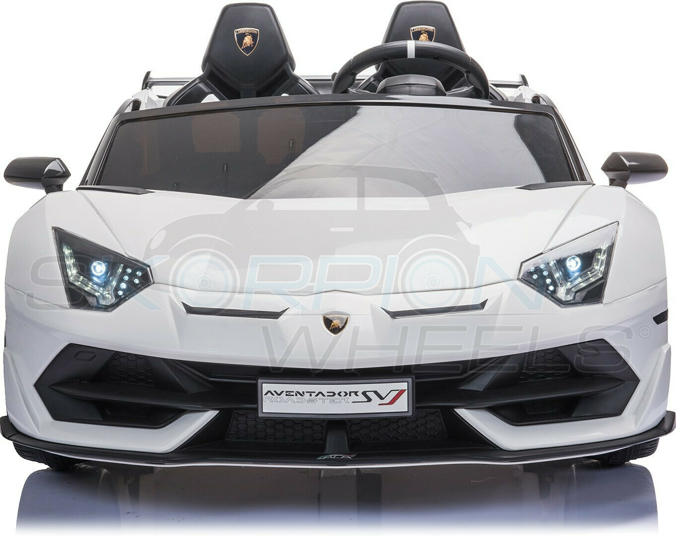 Ηλεκτροκίνητο παιδικό αυτοκίνητο Skorpion Lamborghini Aventador SVJ Original 12V Λευκό - 5246069 - Image 3
