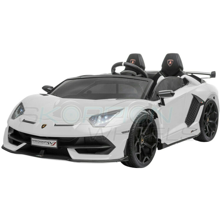Ηλεκτροκίνητο παιδικό αυτοκίνητο Skorpion Lamborghini Aventador SVJ Original 12V Λευκό - 5246069