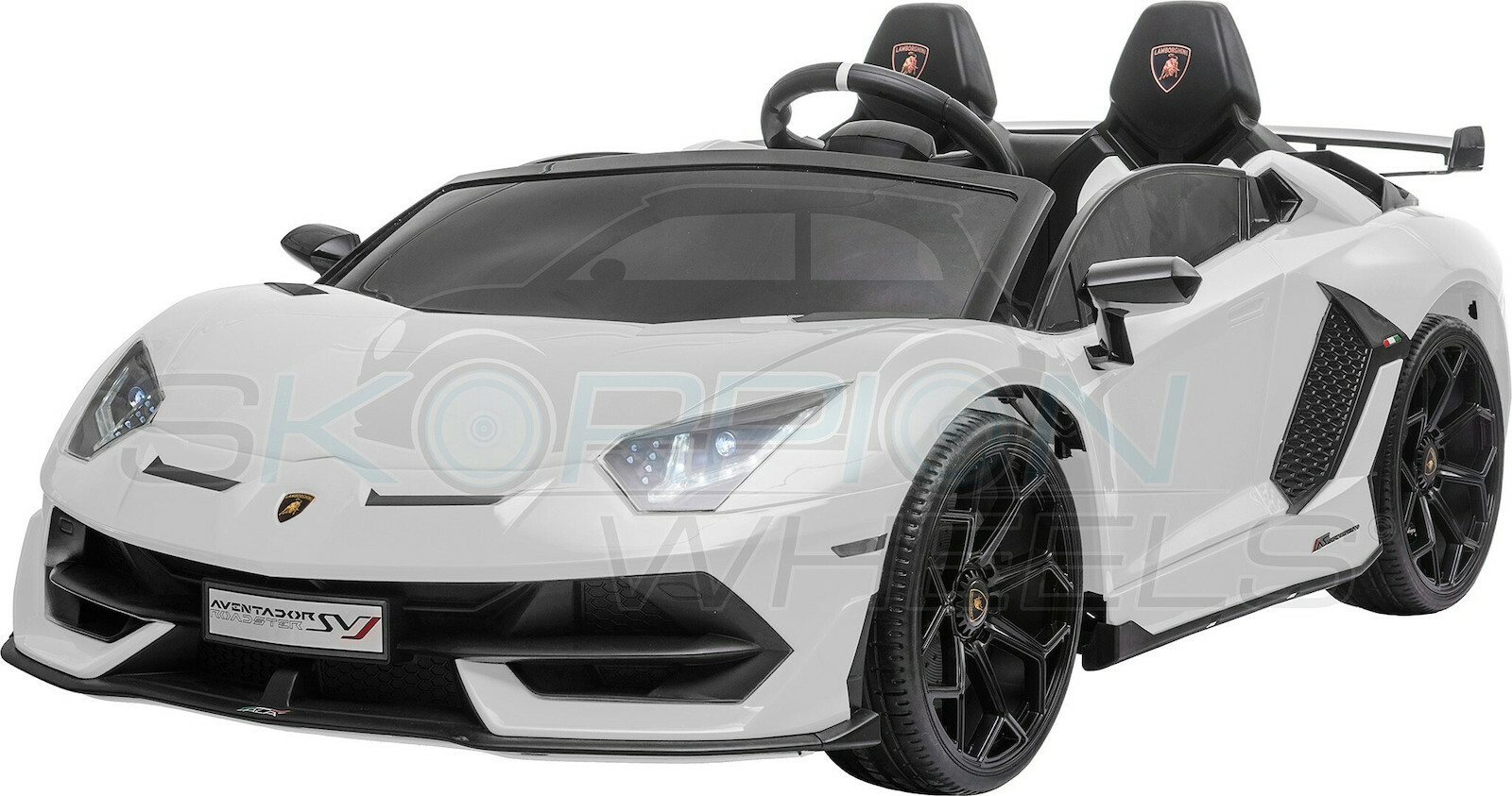 Ηλεκτροκίνητο παιδικό αυτοκίνητο Skorpion Lamborghini Aventador SVJ Original 12V Λευκό - 5246069
