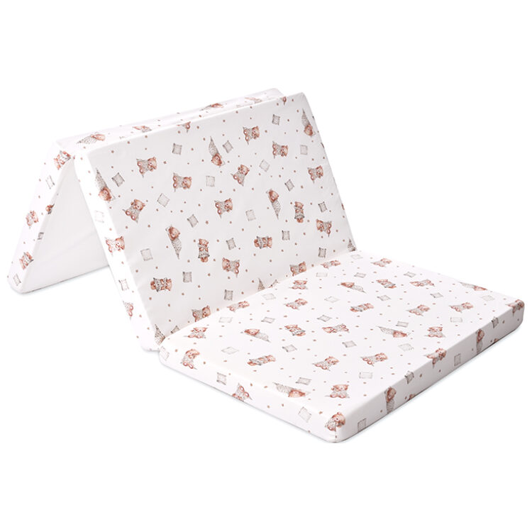 Πτυσσόμενο στρώμα παρκοκρέβατου Lorelli 60/120/5cm, Bears & Pillows Beige 20030030003