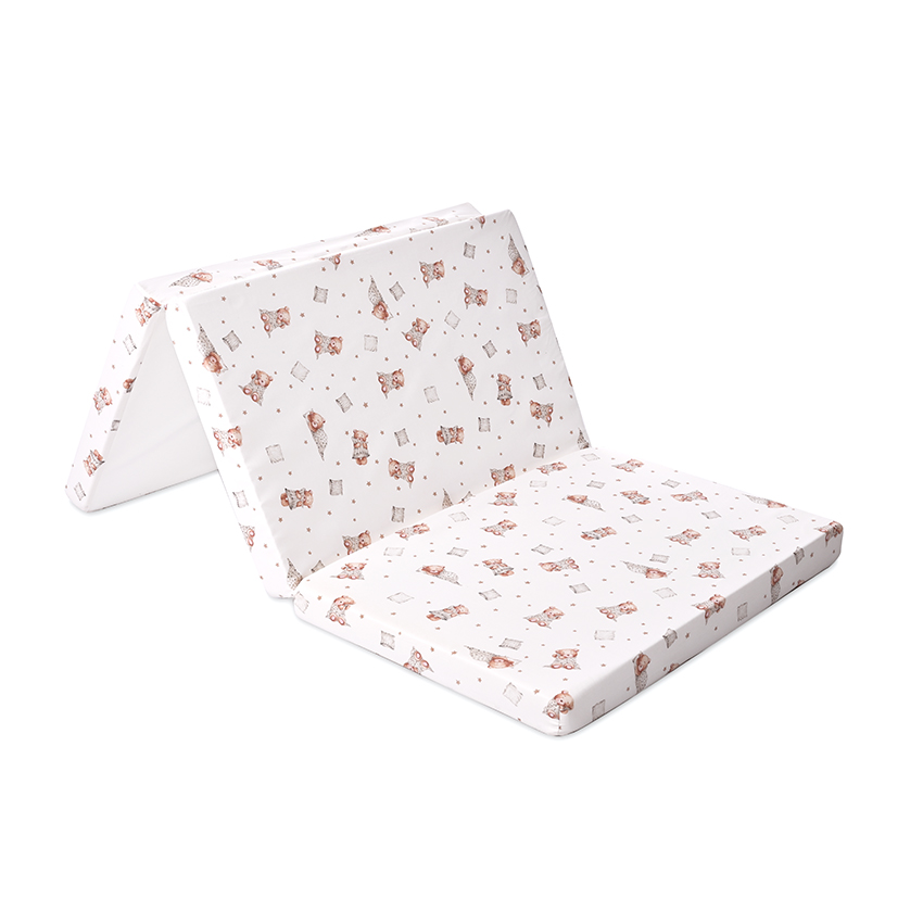 Πτυσσόμενο στρώμα παρκοκρέβατου Lorelli 60/120/5cm, Bears & Pillows Beige 20030030003