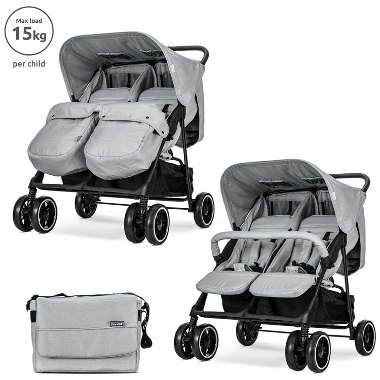 Καρότσι διδύμων Lorelli Twin Grey 10020072506