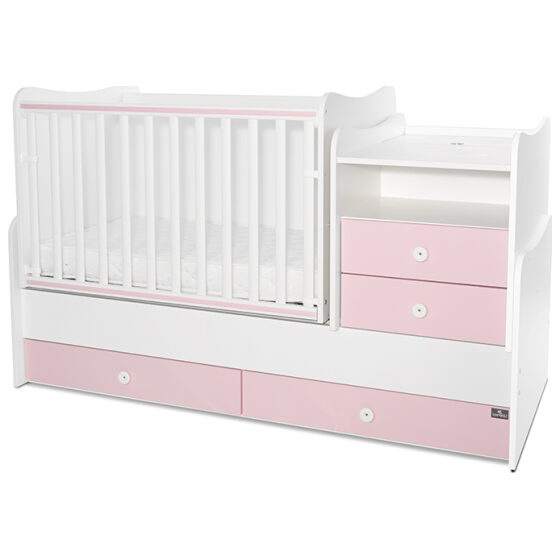 Κρεβάτι πολυμορφικό Lorelli Combo White+Orchid Pink
