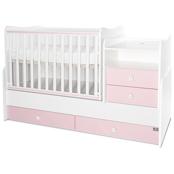 Κρεβάτι πολυμορφικό Lorelli Combo White+Orchid Pink - Image 5