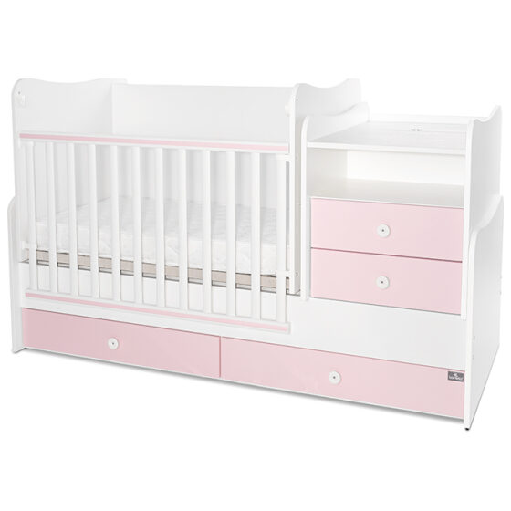 Κρεβάτι πολυμορφικό Lorelli Combo White+Orchid Pink - Image 6