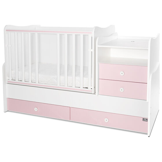 Κρεβάτι πολυμορφικό Lorelli Combo White+Orchid Pink - Image 7