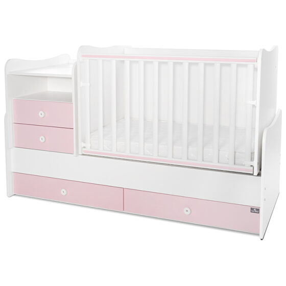 Κρεβάτι πολυμορφικό Lorelli Combo White+Orchid Pink - Image 4