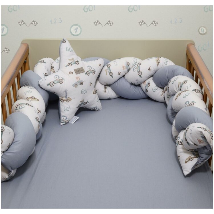 Πάντα πλεξούδα τριπλή βαμβακερή Baby Oliver 20x200cm des.421