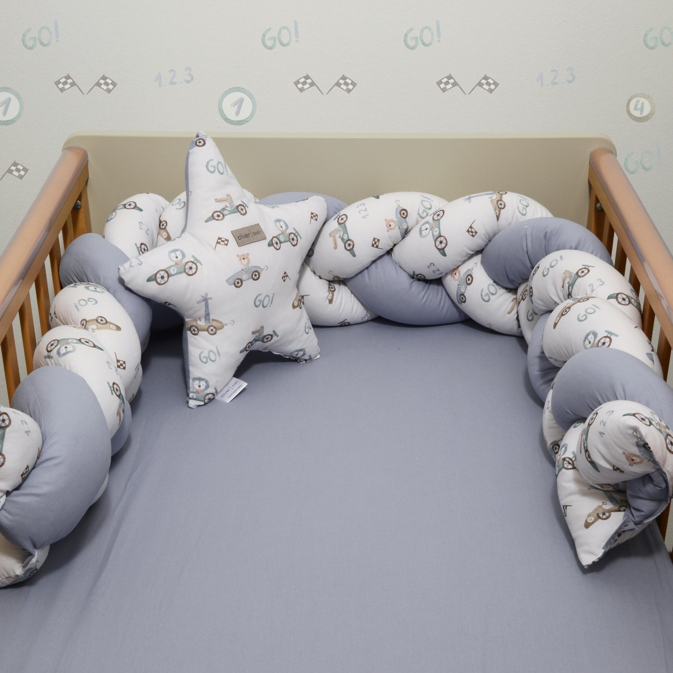 Πάντα πλεξούδα τριπλή βαμβακερή Baby Oliver 20x200cm des.421