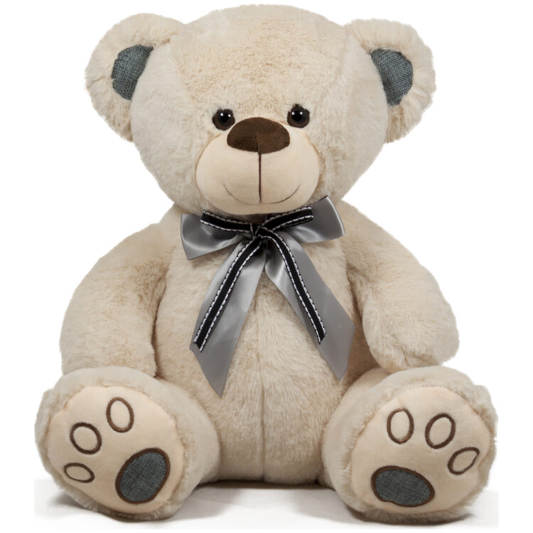 Λούτρινο παιχνίδι Bear with a Double Ribbon, Ecru 40cm 073156