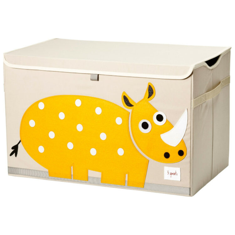 3Sprouts Καλάθι για παιχνίδια με καπάκι, Rhino