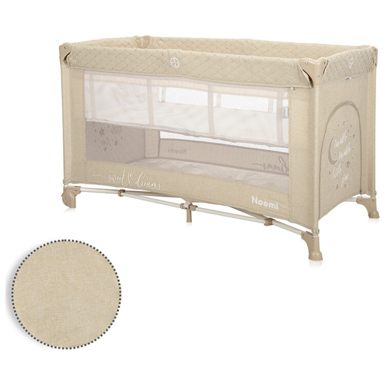 Παρκοκρέβατο Lorelli Noemi 2 Layers Fog Beige Star 10080552217