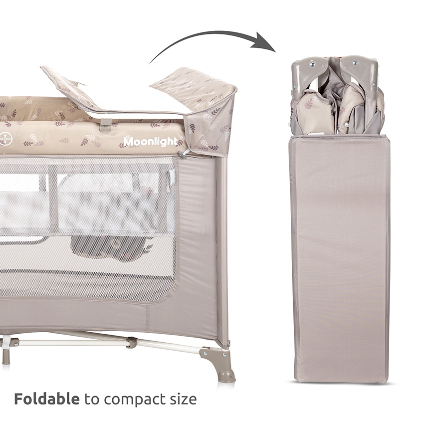 Παρκοκρέβατο Lorelli Moonlight 2 Layers Cool Grey Pandas 10080412362 - Image 14