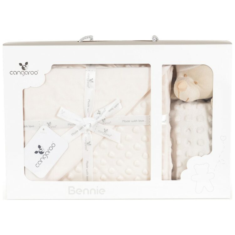 Κουβέρτα αγκαλιάς & Πανάκι παρηγοριάς Cangaroo Bennie Beige
