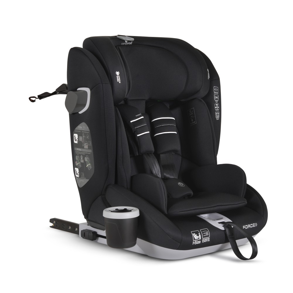 Κάθισμα αυτοκινήτου Cangaroo Force, i-Size 76-150cm, Isofix, Black